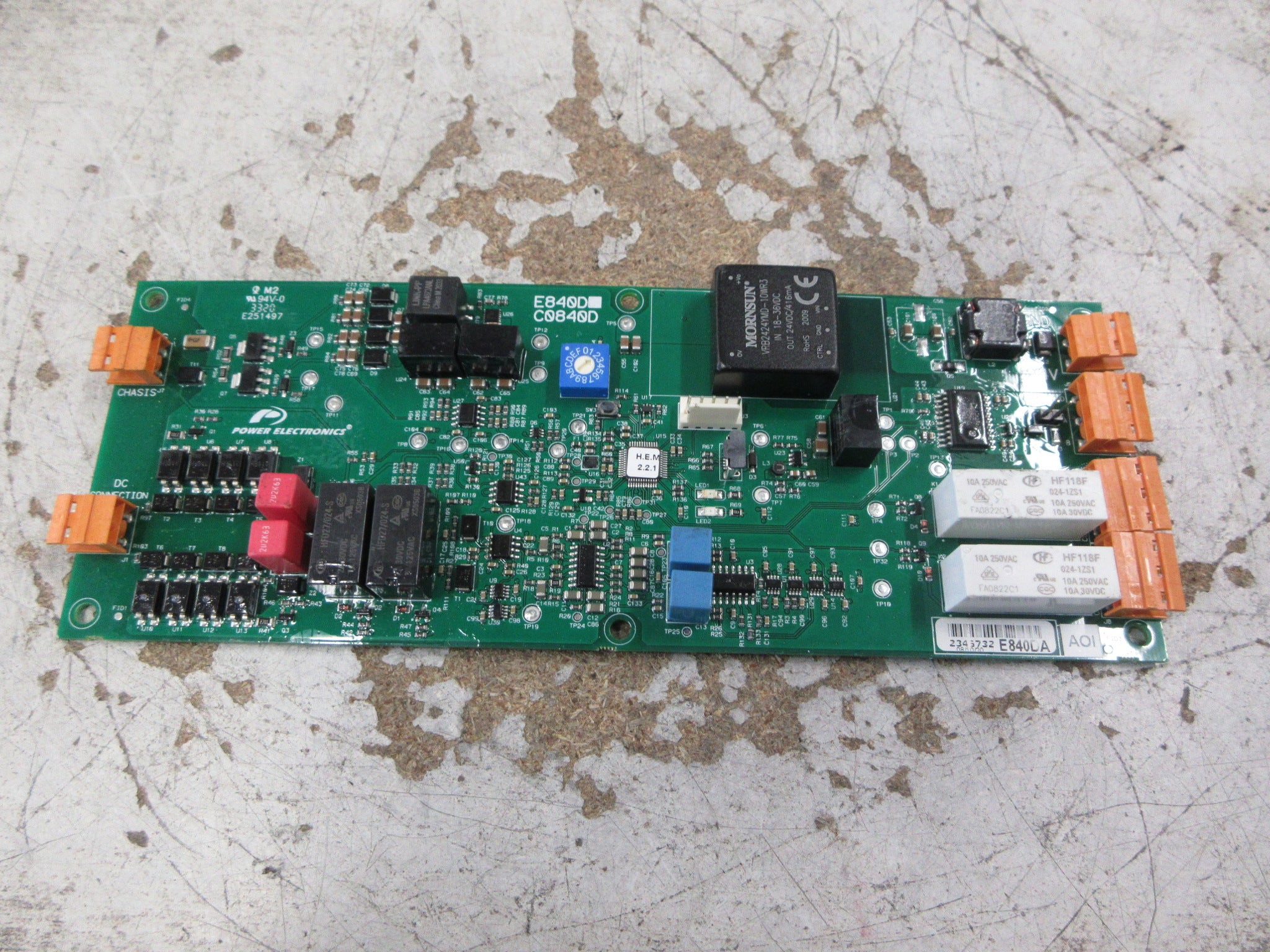 Power Electronics Isolation Monitoring Board E840DA Used