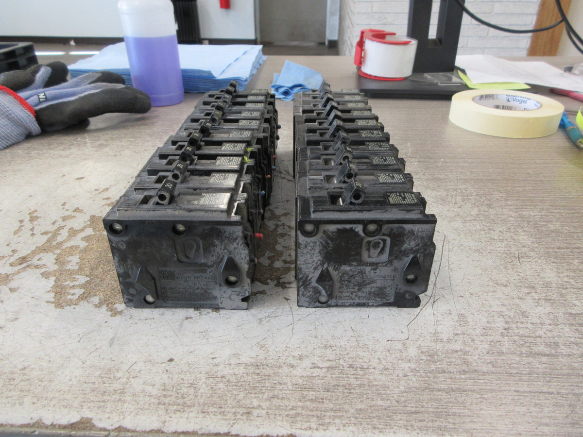 Gould ITE Type QP Clip-On Circuit Breaker Q120 20A 120/240V 1P *Lot of 20* Used