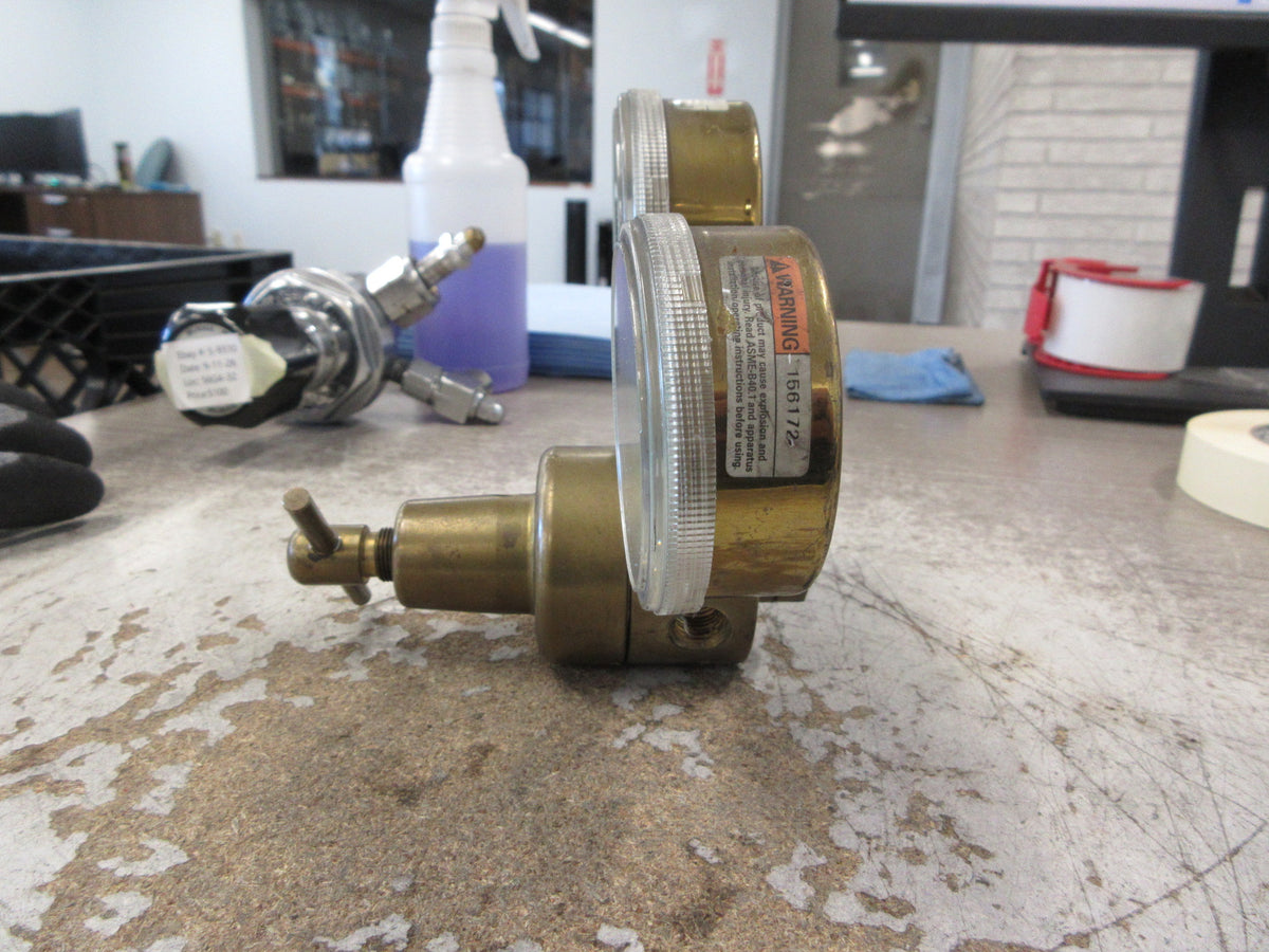 Purox Oxygen Regulator R-72-125-540 Ranges: 0-4000 PSI 0-200 PSI Used