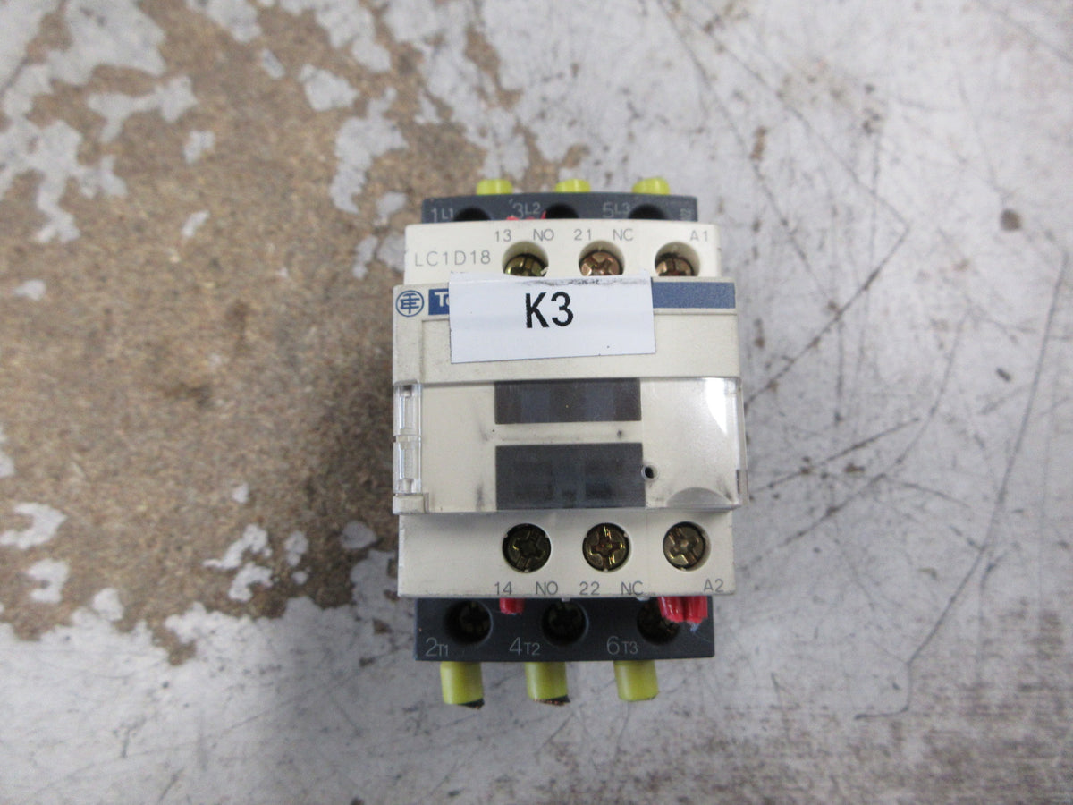 Telemecanique Contactor LC1 D18 24V Coil 32A 600V Used
