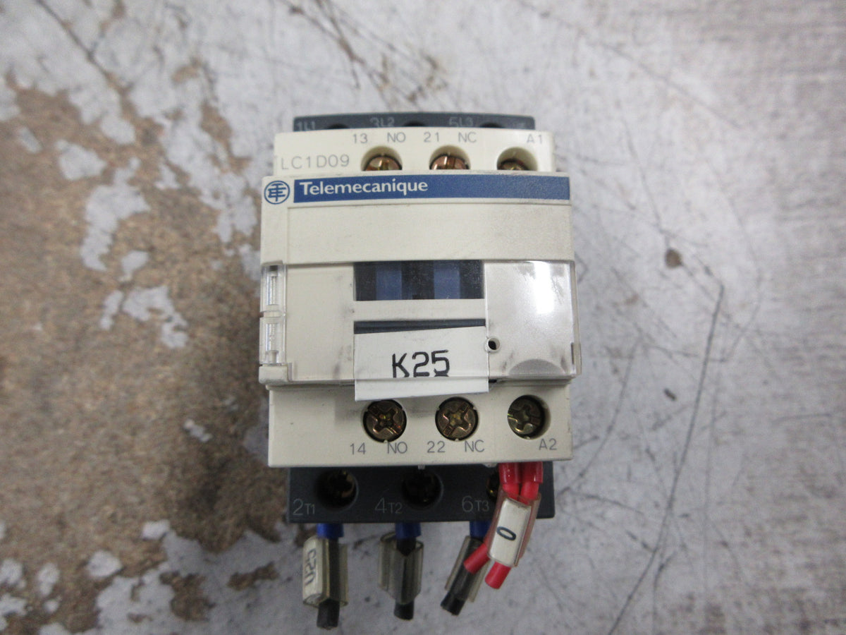 Telemecanique Contactor LC1 D09 24V Coil 25A Used