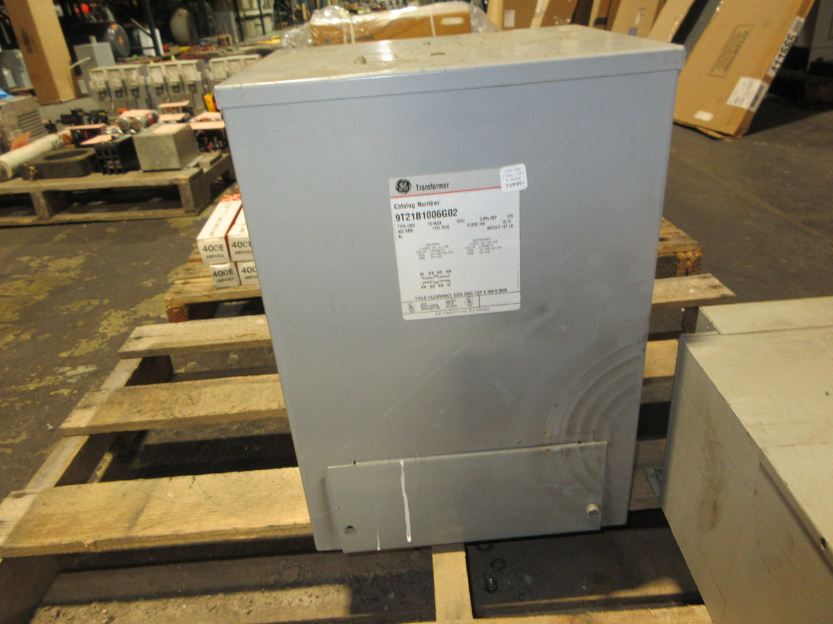 GE 3R Transformer 9T21B1006G02 10 KVA Pri: 240/480V Sec: 120/240V 60Hz 1Ph Used