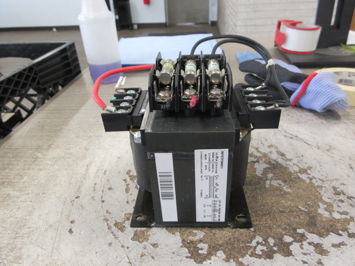 Square D Transformer 9070TF500D1 500 VA Pri:240/480, Sec: 120V Used