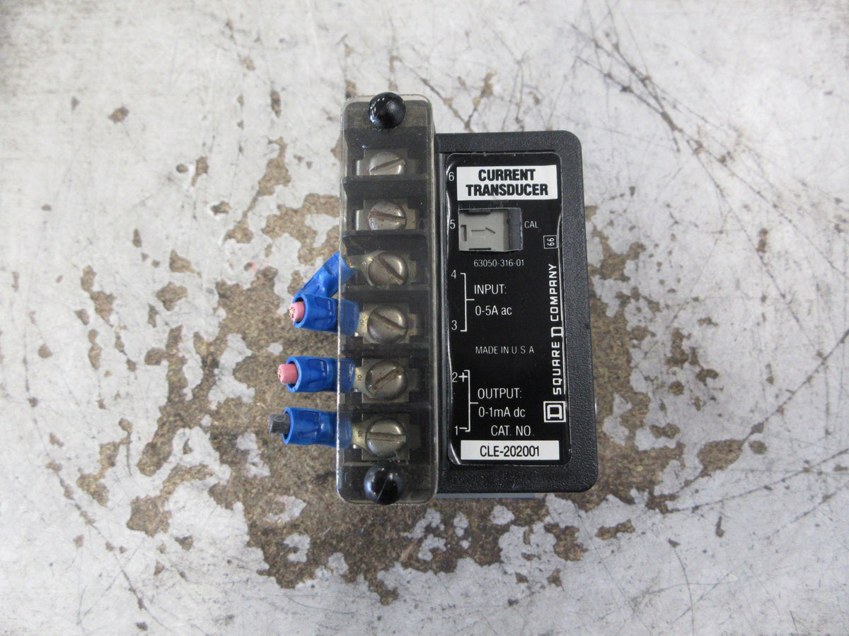 Square D Current Transformer CLE-202001 Input: 0-5A AC Output: 0-1mA DC Used