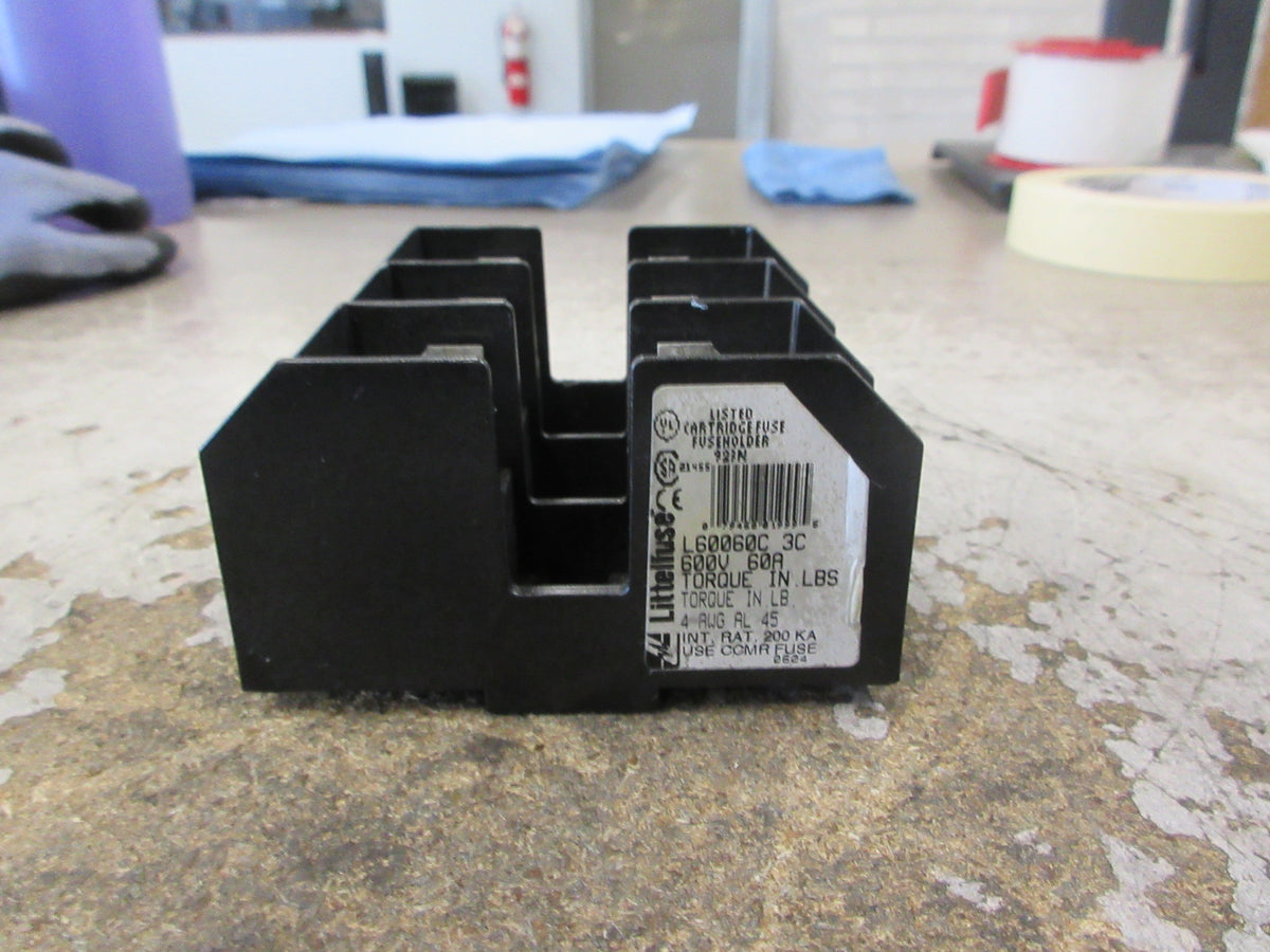 Littelfuse Fuseholder L60060C 3C 60A 600V 3P Used