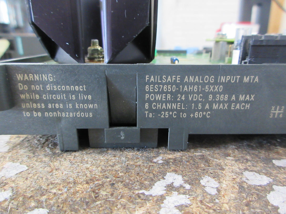 Siemens Failsafe Analog Input MTA 6ES7650-1AH61-5XX0 6-Ch *Chipped Case* Used