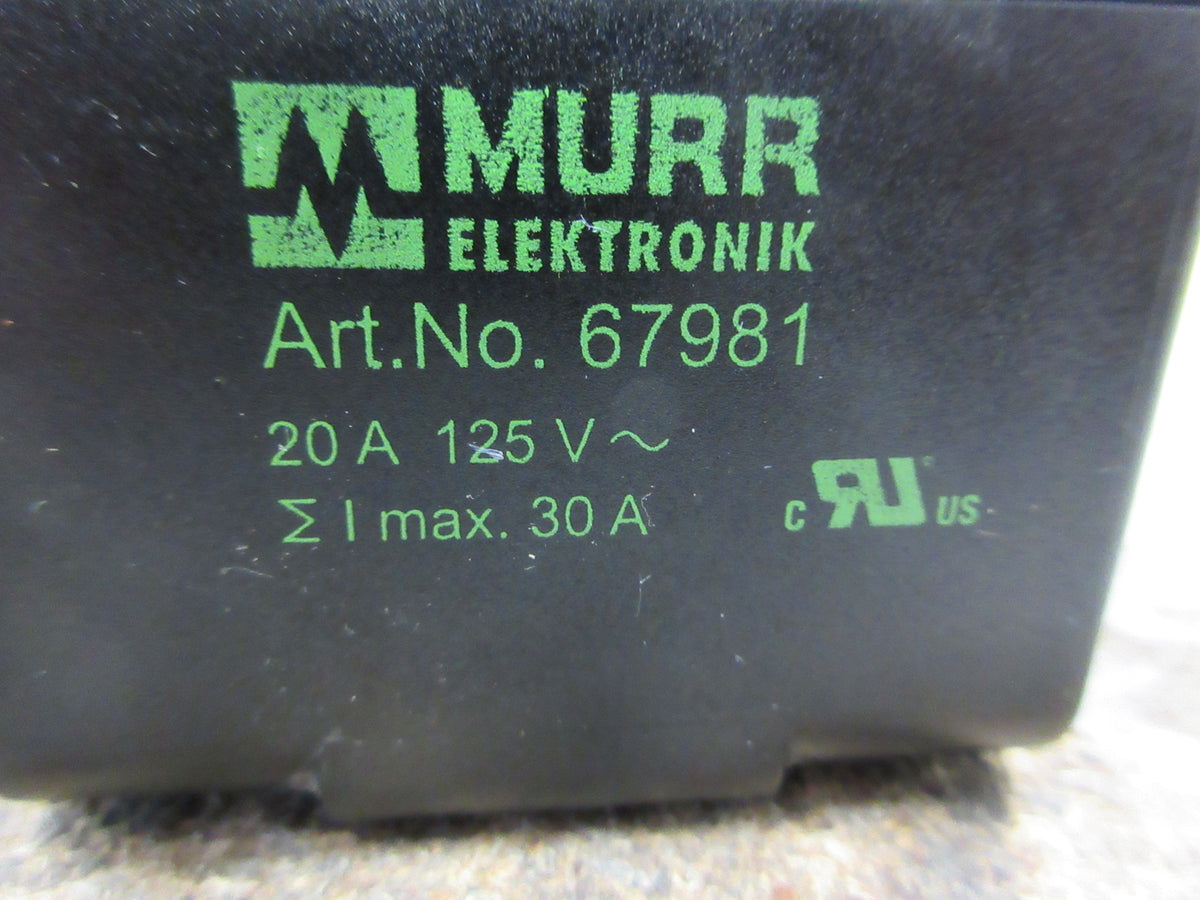 Murr Duplex Receptacle 67981 20A 125V Used
