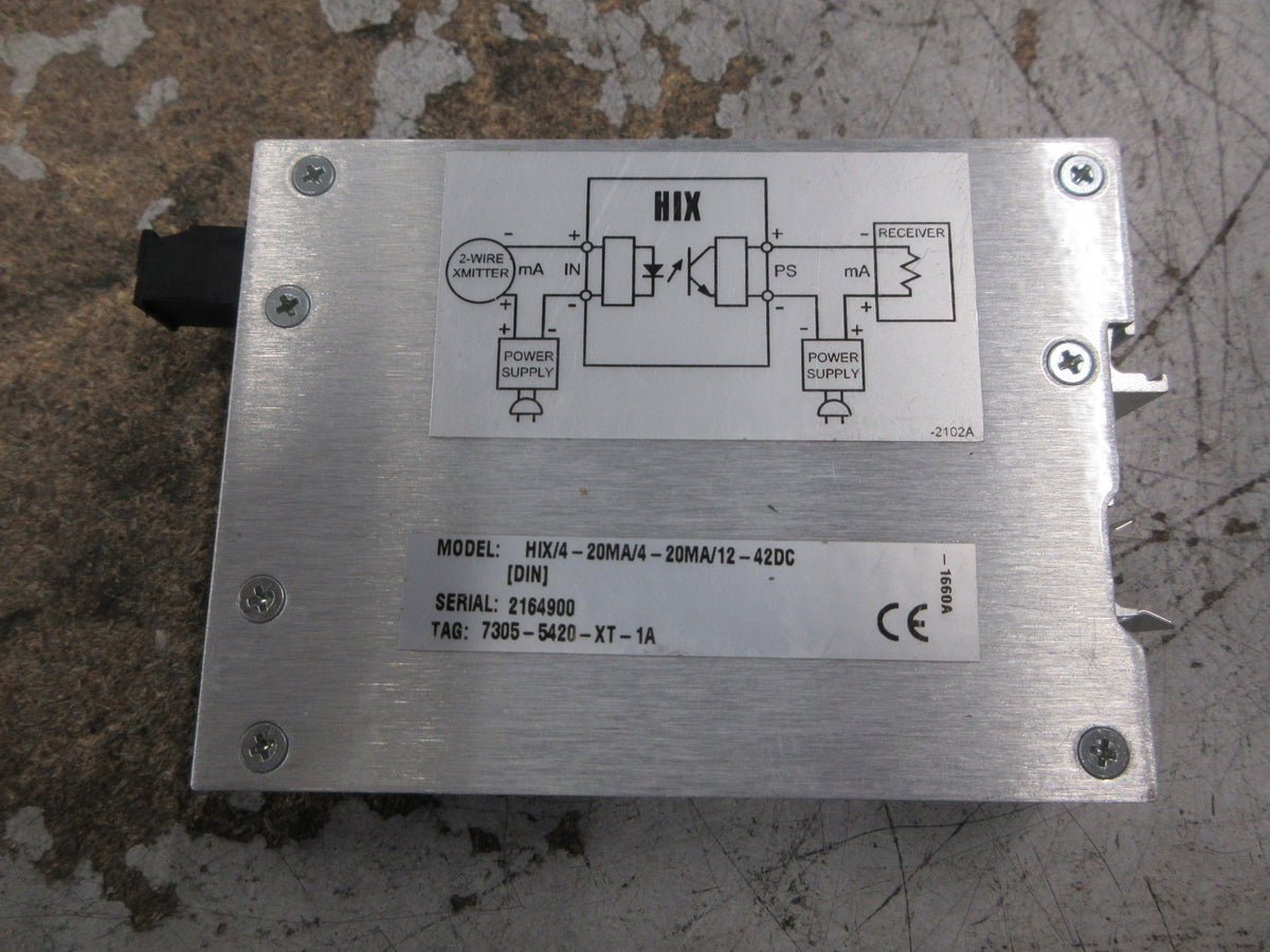 Moore Industries HIX HART Isolator HIX/4-20MA/4-20MA/12-42DC Used