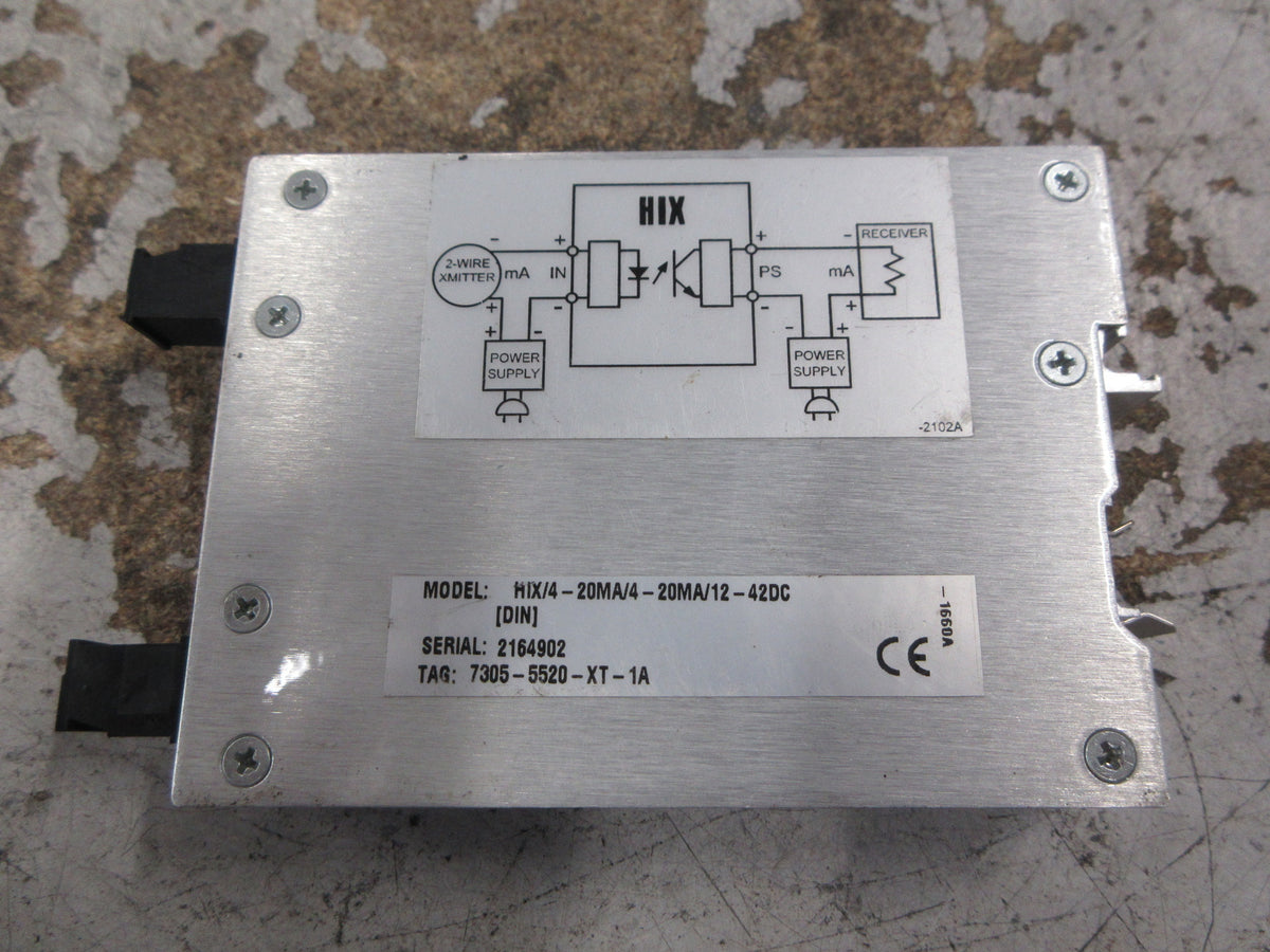 Moore Industries HIX HART Isolator HIX/4-20MA/4-20MA/12-42DC Used