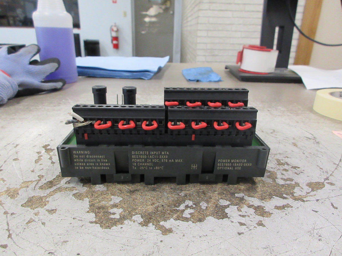 Siemens Discrete Input MTA 6ES7650-1AC11-3XX0 16-Ch Used