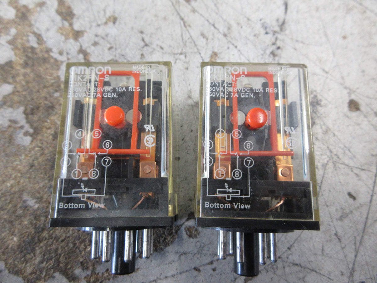 Omron Relay MK2PN-S 24V Coil *Lot of 2* Used