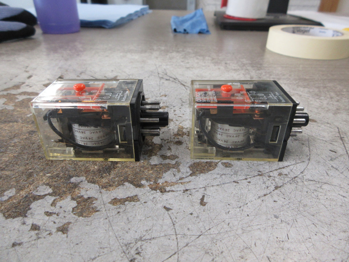 Omron Relay MK2PN-S 24V Coil *Lot of 2* Used