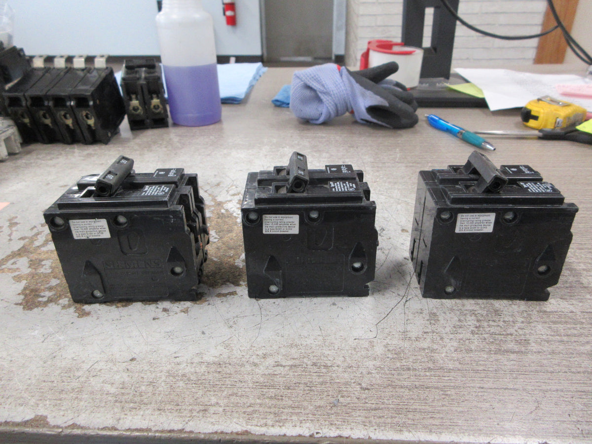Siemens Type QP Clip-On Circuit Breaker Q230 30A 120/240V 2P *Lot of 3* Used