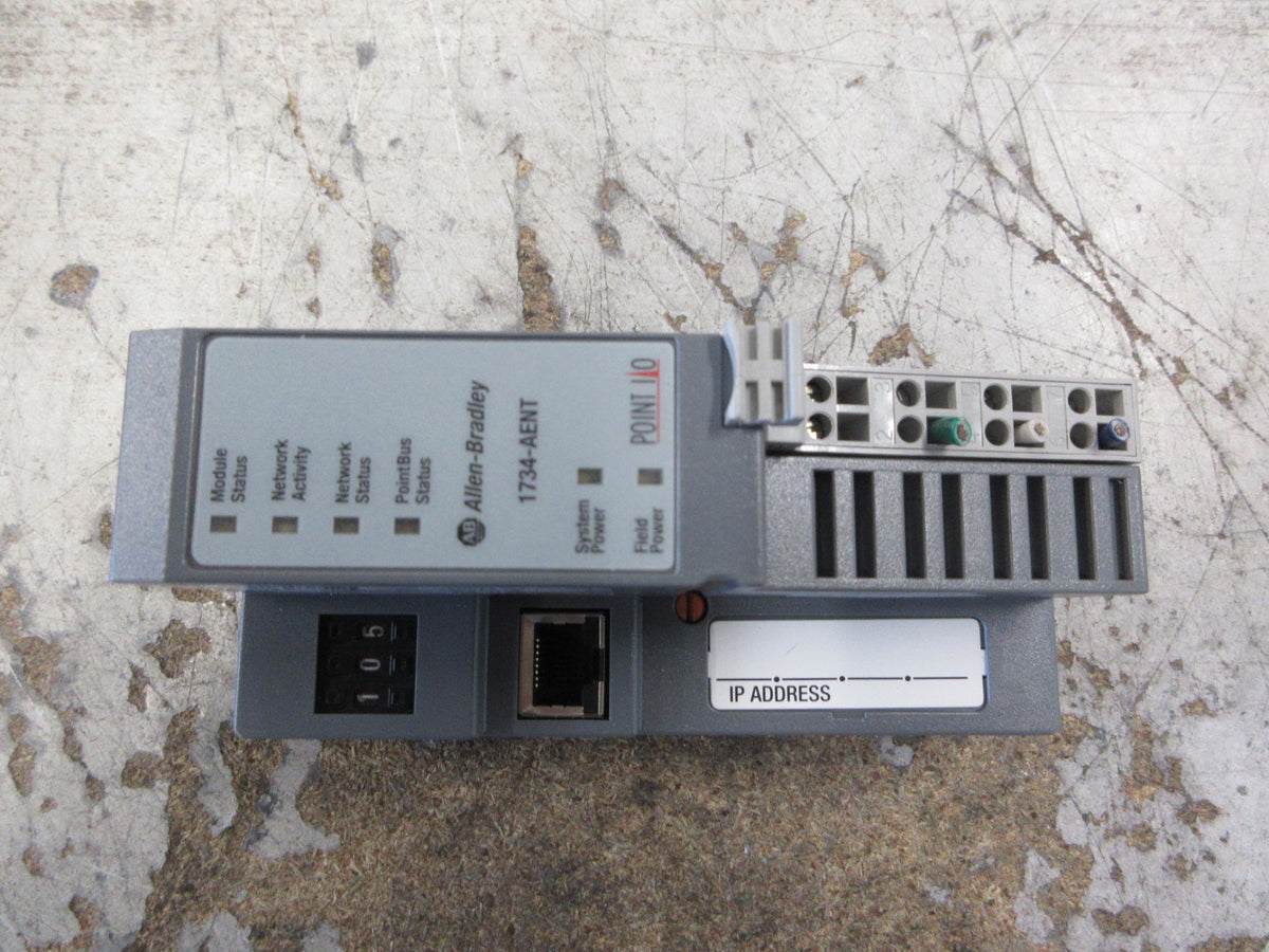 Allen-Bradley Point I/O Ethernet Network Adapter 1734-AENT Ser. A Rev. A01 Used