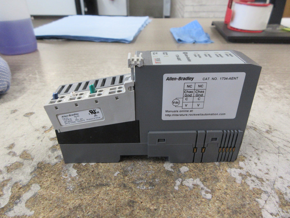 Allen-Bradley Point I/O Ethernet Network Adapter 1734-AENT Ser. A Rev. A01 Used