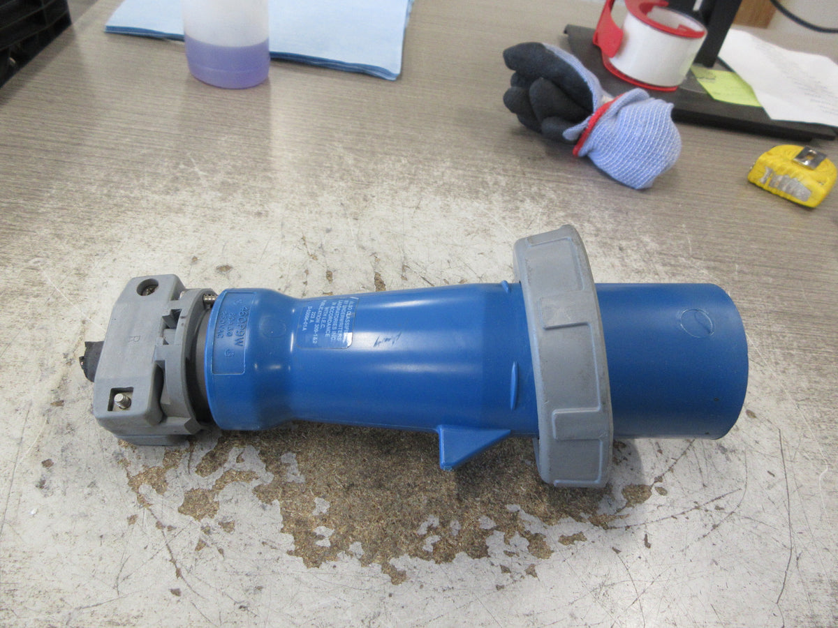 Hubbell Plug 460P9W 60A 250V 3Ph *Wire End* Used