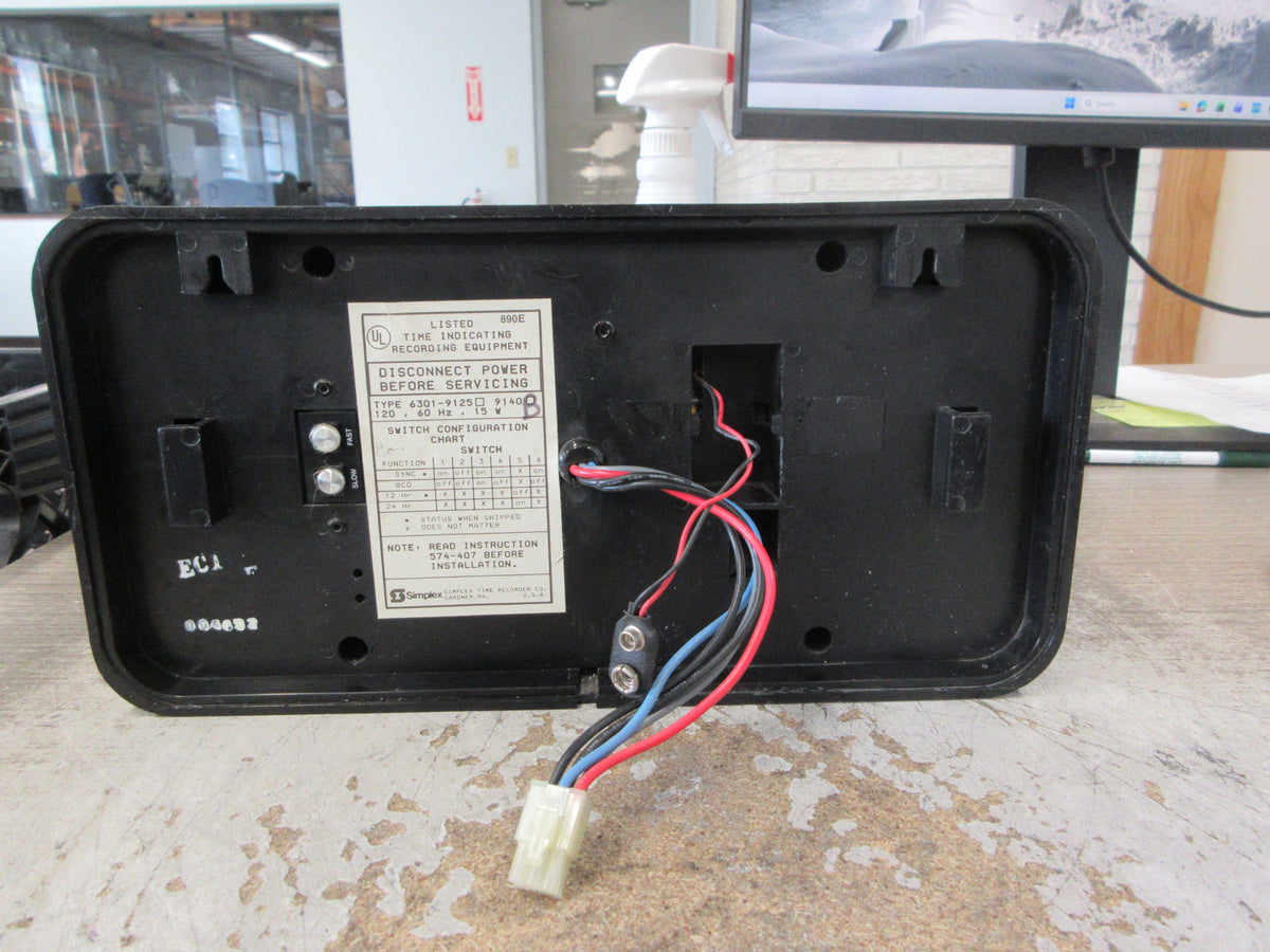 Simplex Celestra Digital Clock 6301-9140B 15W 120V 60Hz 4" Numbers Used