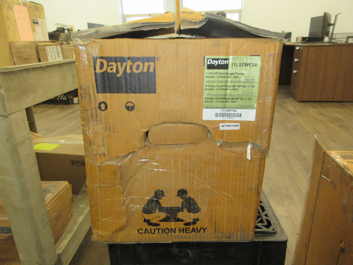 Dayton Centrifugal Pump 2ZWT2A 1.5HP 115/230V Bronze New Surplus