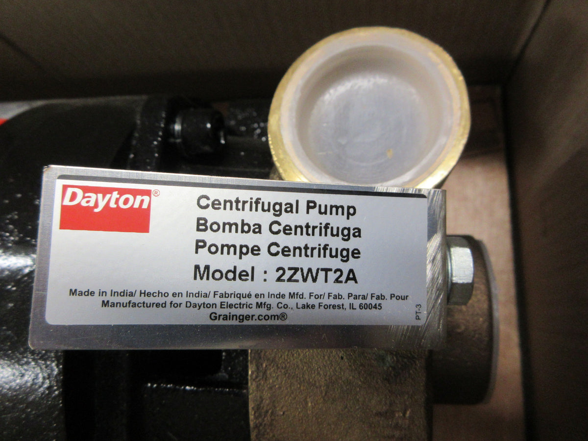 Dayton Centrifugal Pump 2ZWT2A 1.5HP 115/230V Bronze New Surplus