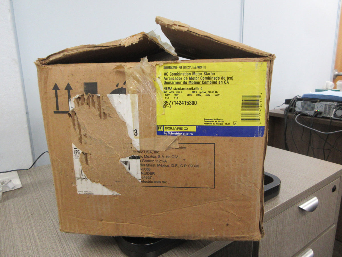 Square D Size 0 Fusible Combination 8538SBG63V80 120V Coil New Surplus