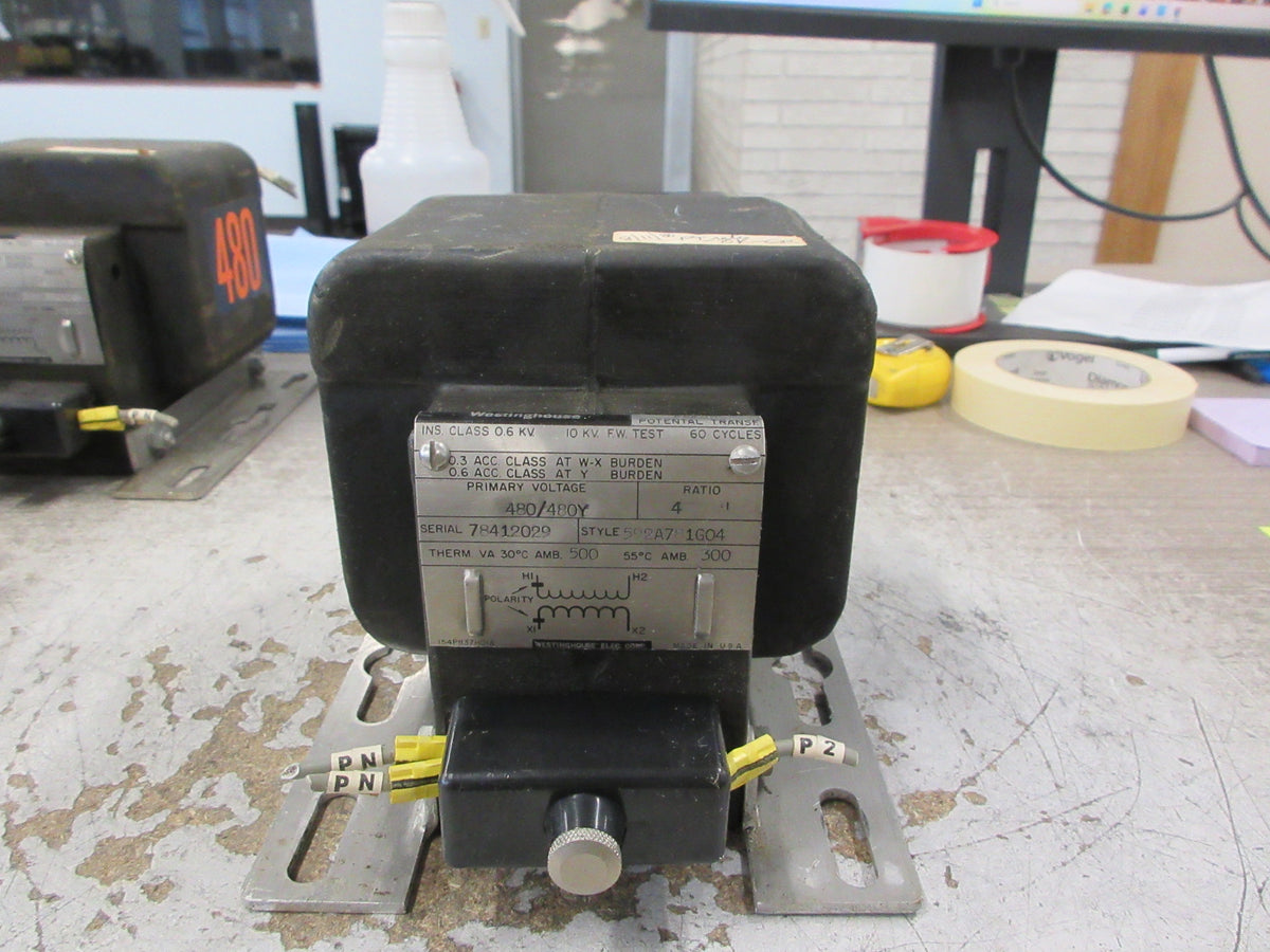 Westinghouse PXA-10 Potential Transformer 592A781G04 Pri: 480Y/480V Used