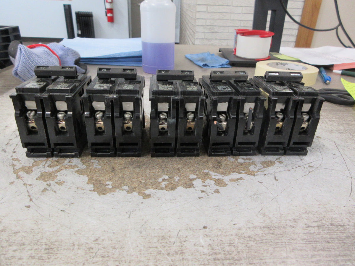 Gould ITE Type QP Clip-On Circuit Breaker Q220 20A 120/240V 2P *Lot of 5* Used