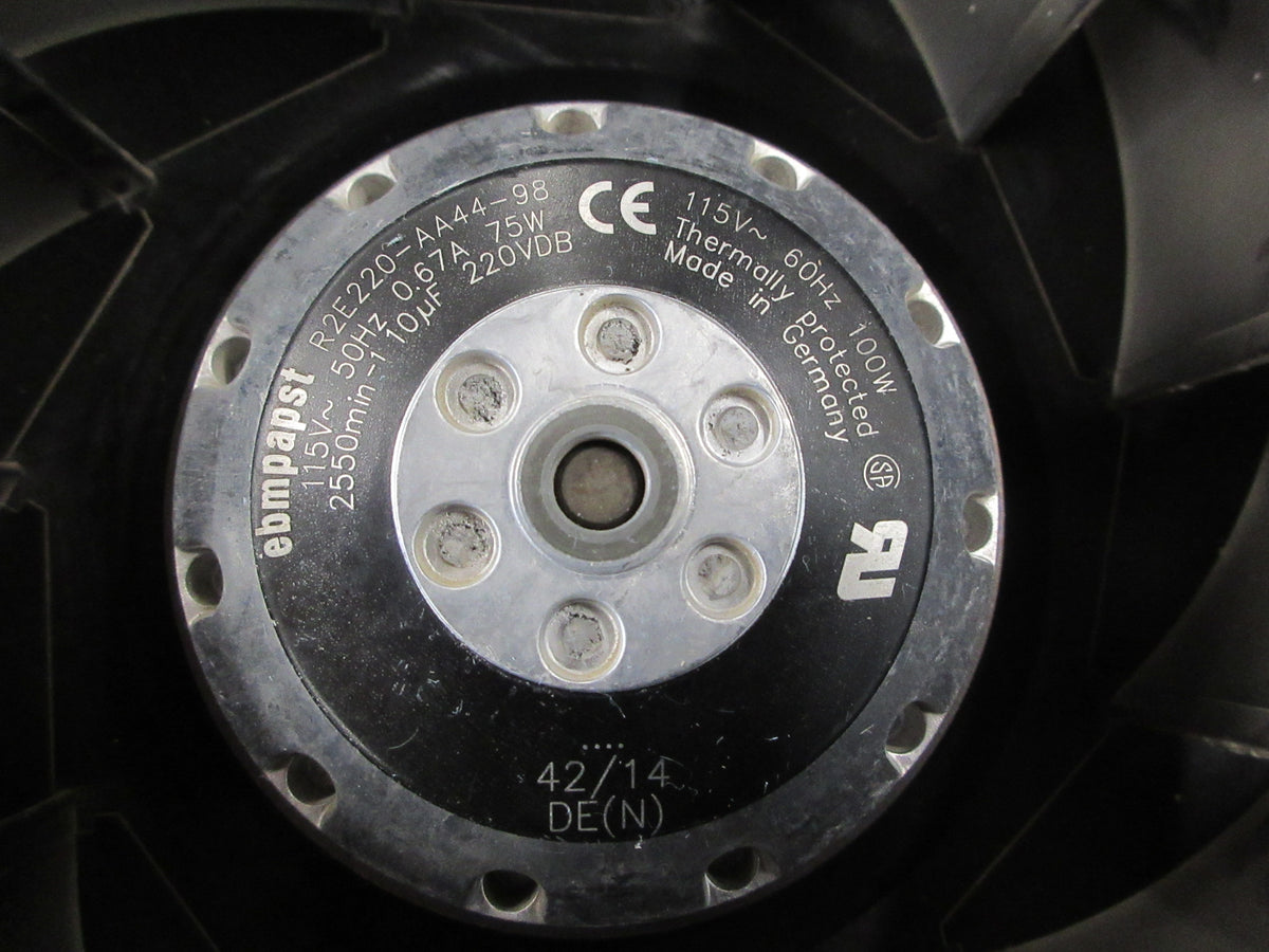 Ebmpapst Motorized Impeller R2E220-AA44-98 115V 60Hz 100W 2550RPM Used