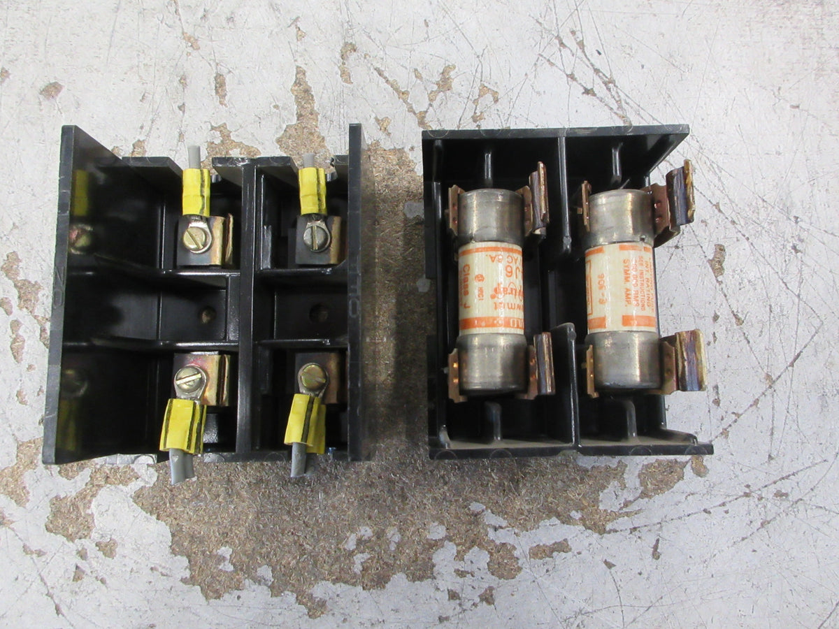 GE Fuse Pullout Switch CLF 30A 600V 2P (2) 6A Fuses Used
