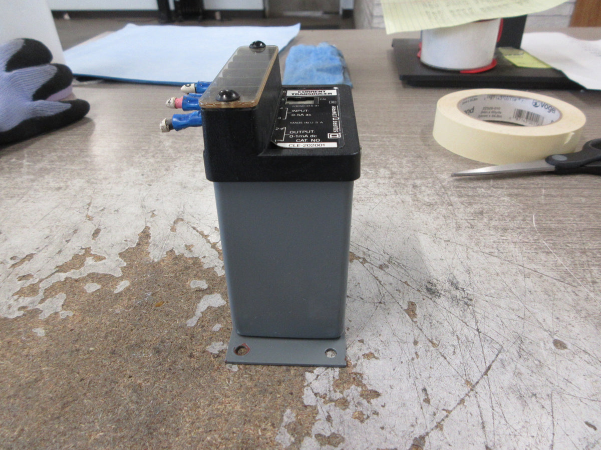 Square D Current Transducer CLE-202001 Input: 0-5A AC Output: 0-1mA Used