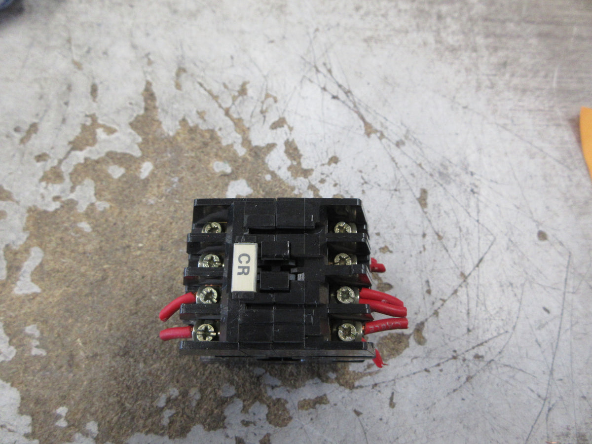 Cutler-Hammer Type CR Relay MD20CR31 480V Coil *Broken DIN-Rail Mount* Used