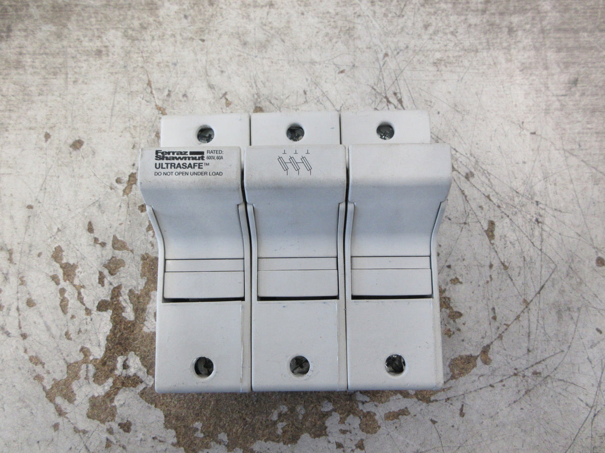 Ferraz Shawmut Fuse Holder US6J3 60A 600V 3P Used