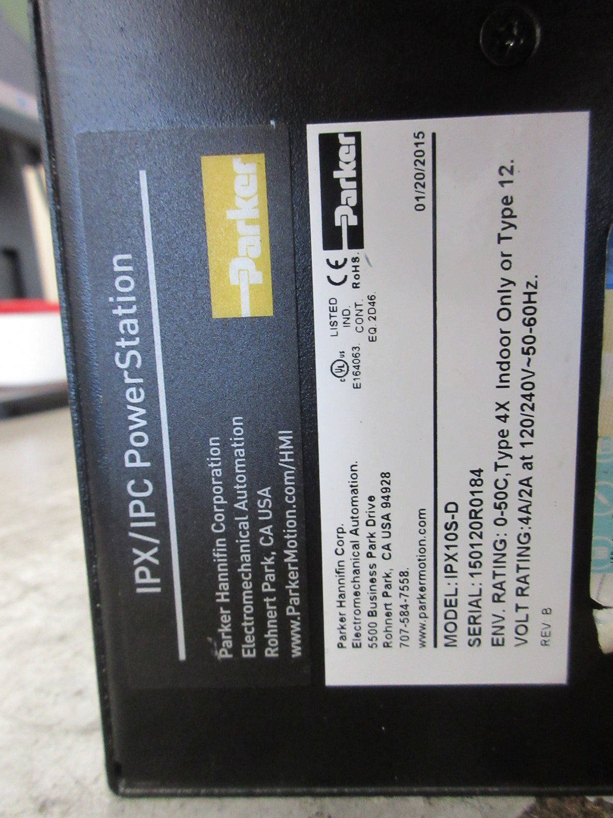 Parker IPX/IPC Power Station Industrial Touchpanel PC IPX10S-D 120/240V Used