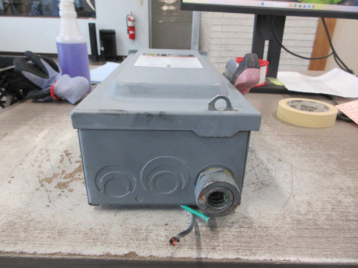 Square D 3R Fusible Safety Switch/Disconnect H361RB Ser. F05 30A 600V 3P Used