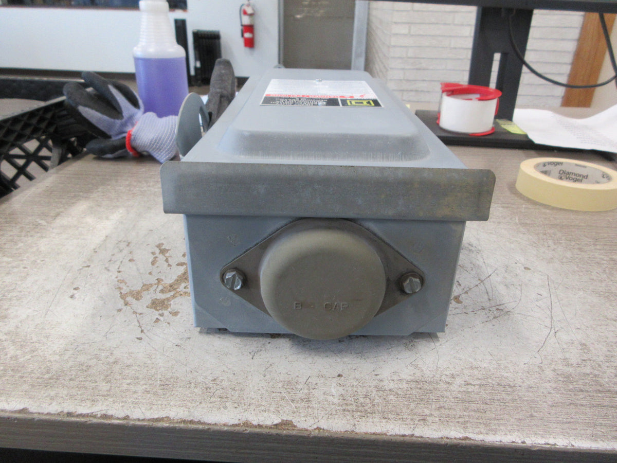 Square D 3R Fusible Safety Switch/Disconnect H361RB Ser. F05 30A 600V 3P Used