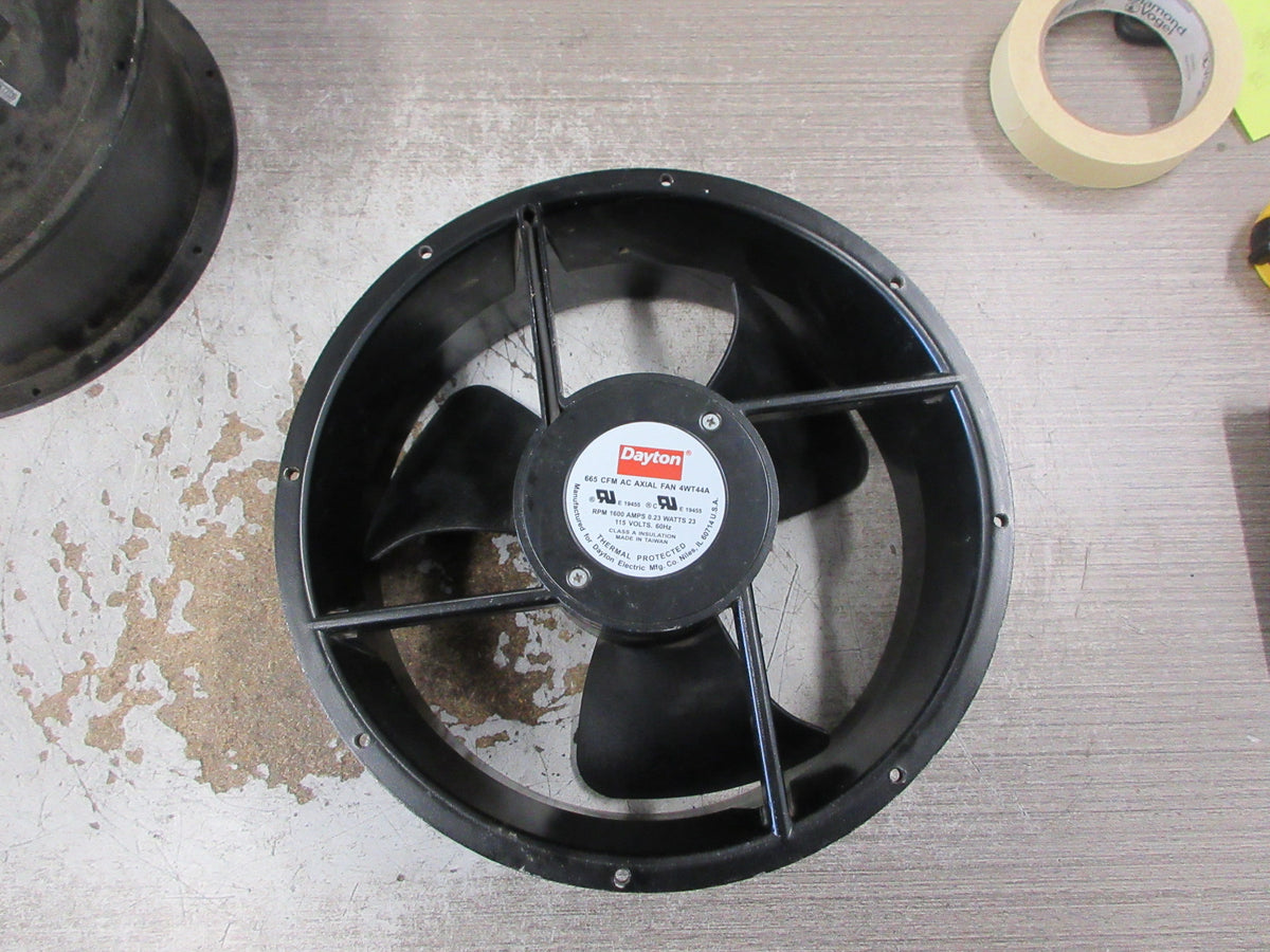 Dayton Axial Fan 4WT44A 665 CFM 1600RPM 115V 60Hz 0.23A Used