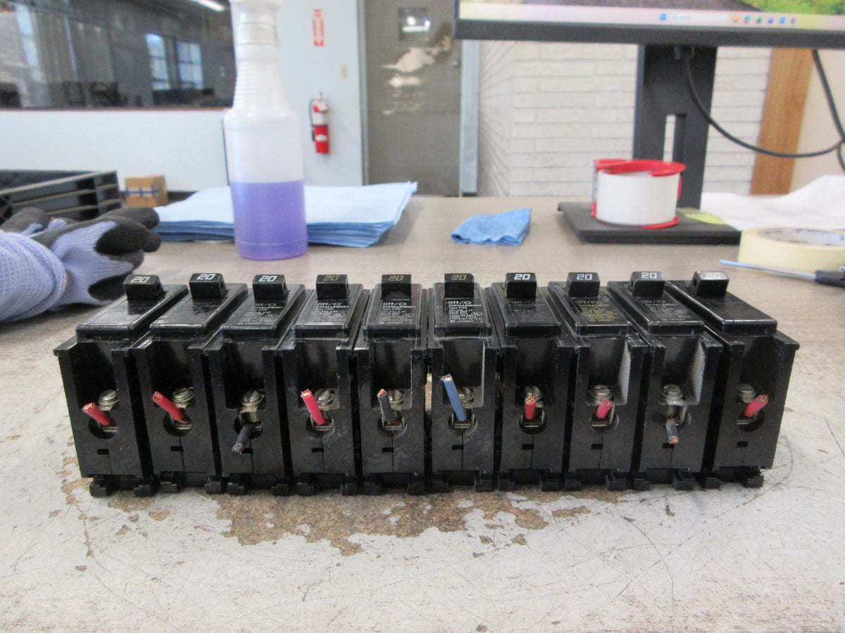 Challenger Clip-On Circuit Breaker C120 20A 120/240V 1P *Lot of 10* Used
