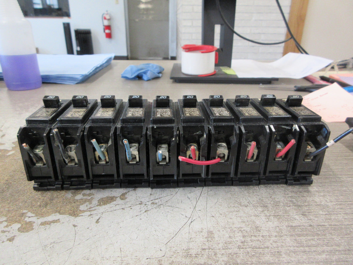 Challenger Clip-On Circuit Breaker C120 20A 120/240V 1P *Lot of 10* Used