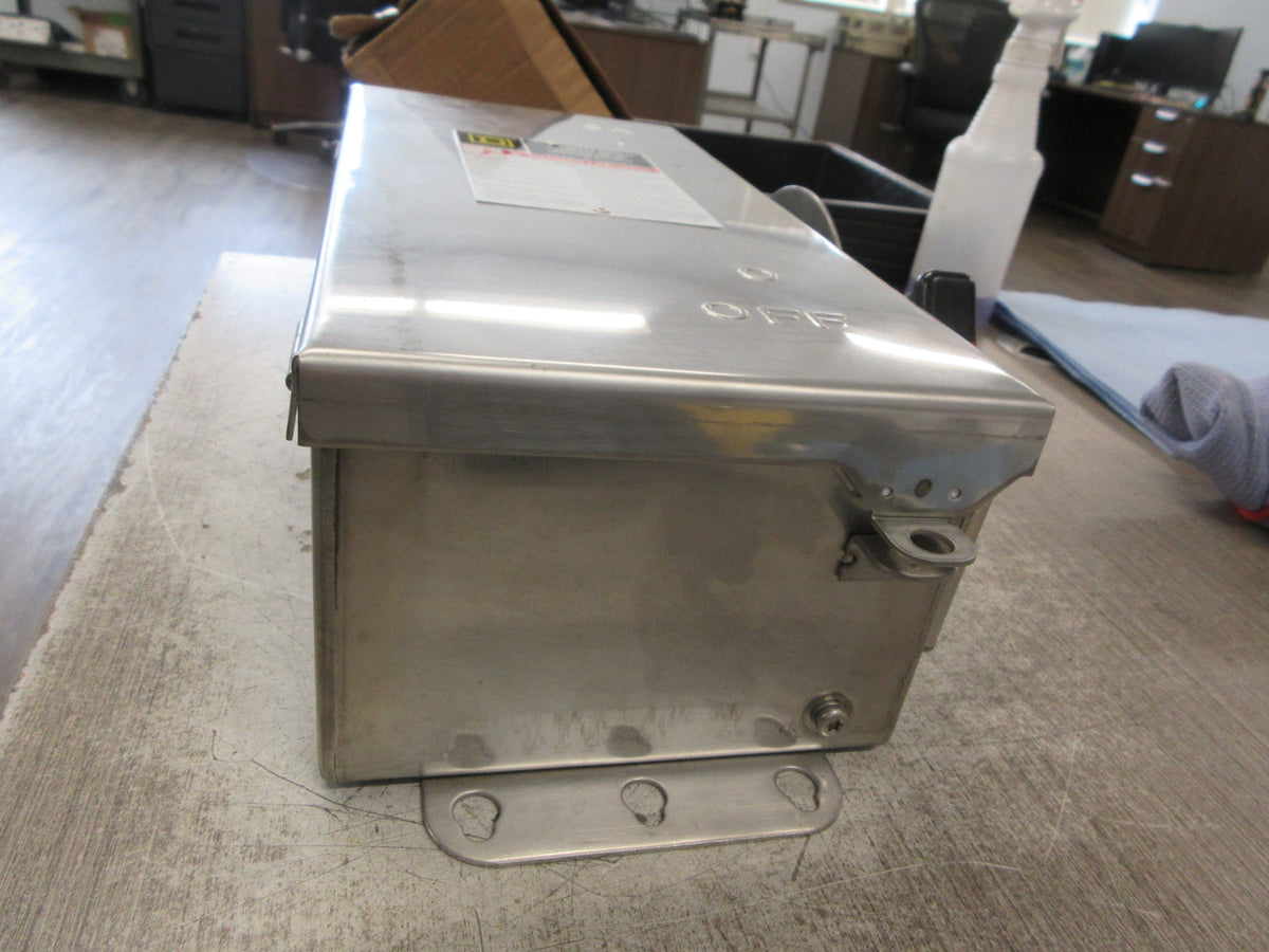 Square D Stainless Steel 3R Non-Fusible Safety Switch/Disconnect New Surplus