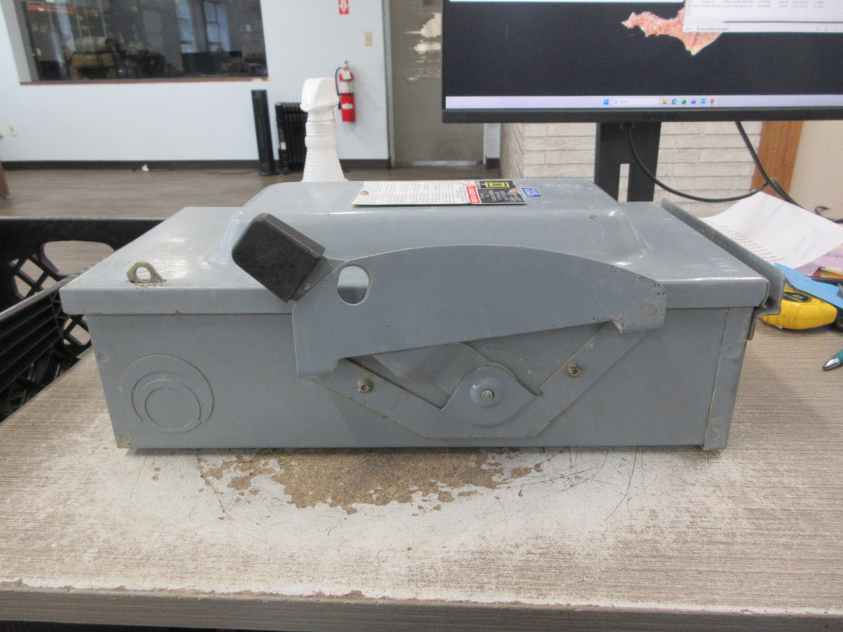 Square D Fusible 3R Safety Switch/Disconnect S323NRB Ser. F03 100A 240V Used