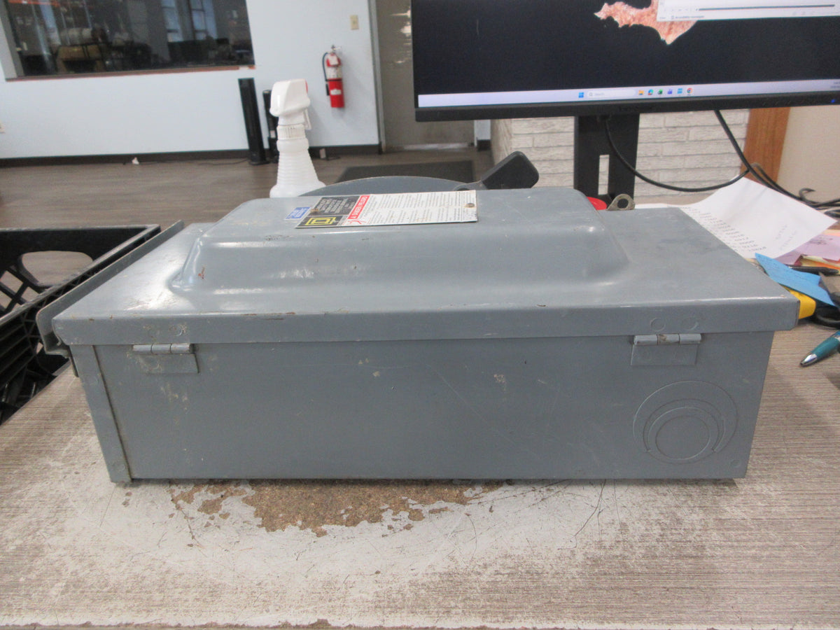 Square D Fusible 3R Safety Switch/Disconnect S323NRB Ser. F03 100A 240V Used
