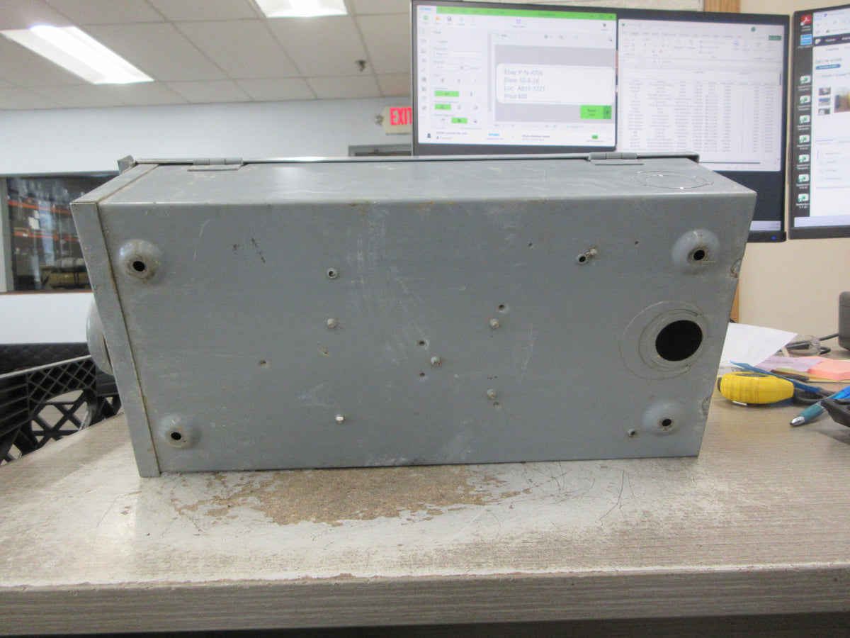 Square D Fusible 3R Safety Switch/Disconnect S323NRB Ser. F03 100A 240V Used