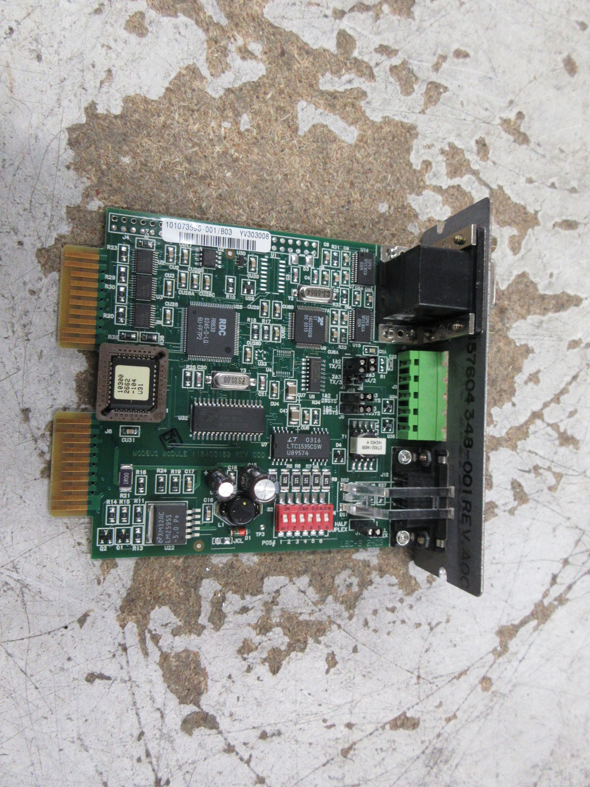 Eaton Modbus Card 101073596-001 Rev. B03 Used