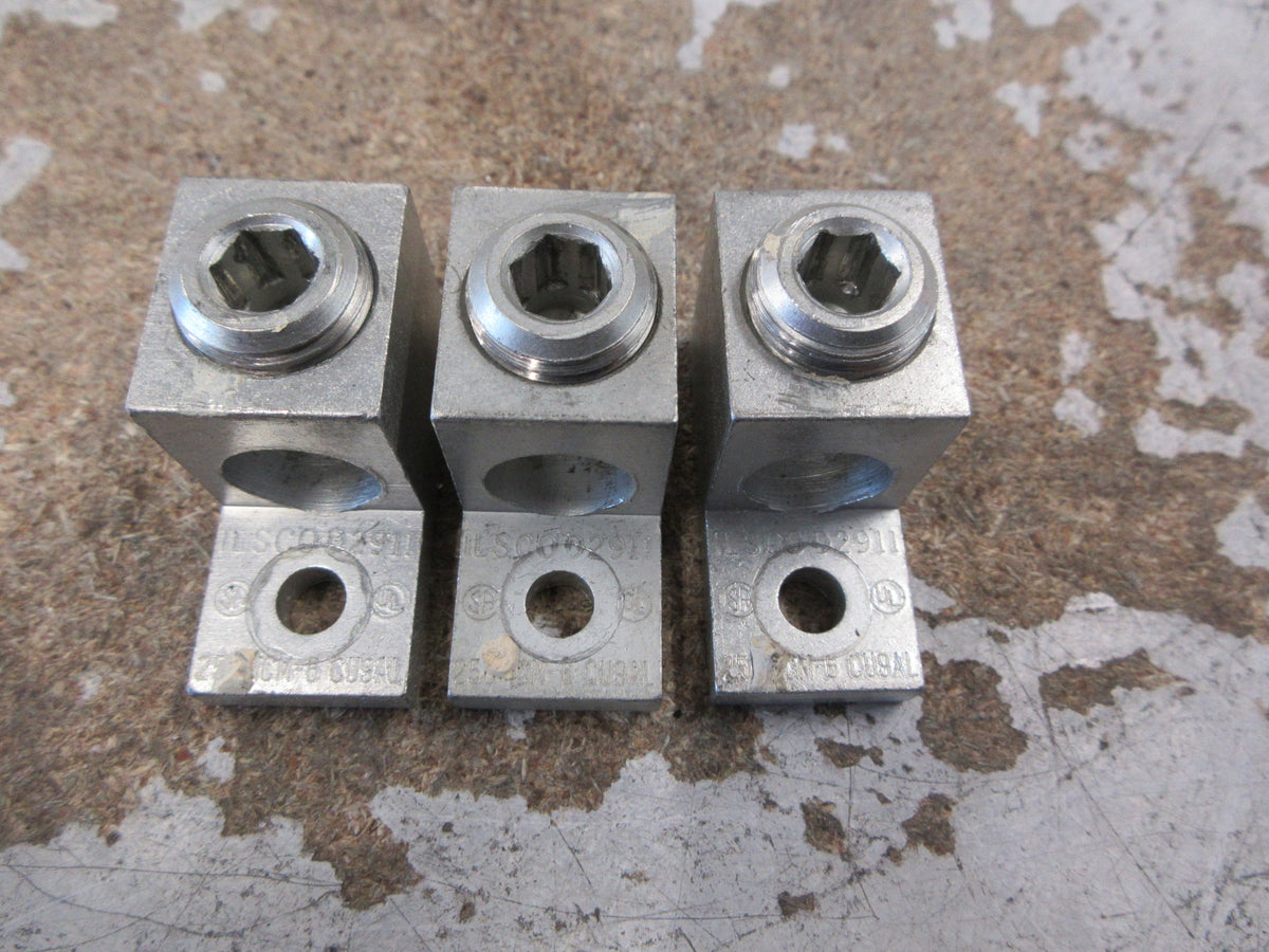 Ilsco Mechanical Lug D2911 250MCM-6 *Lot of 3* Used