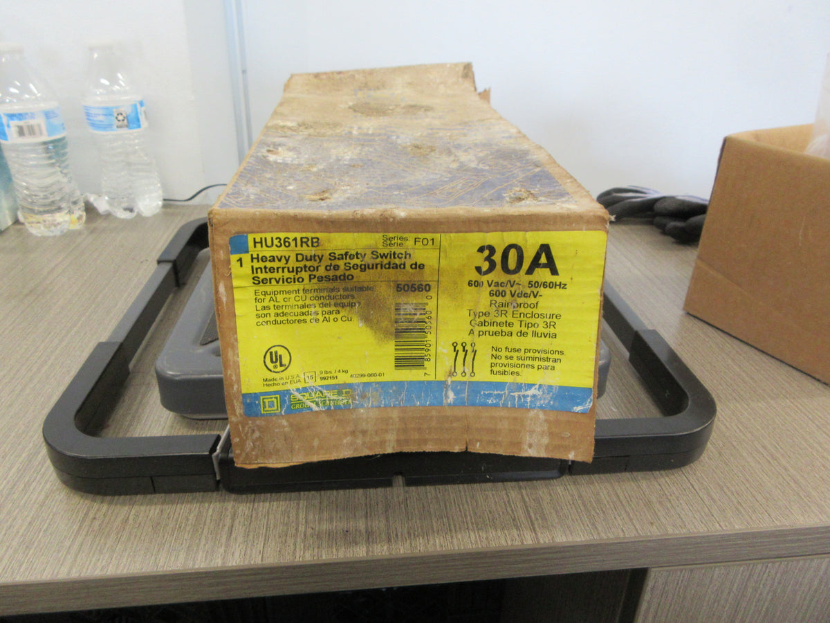 Square D Non-Fusible 3R Safety Switch/Disconnect HU361RB Ser. F05 New Surplus