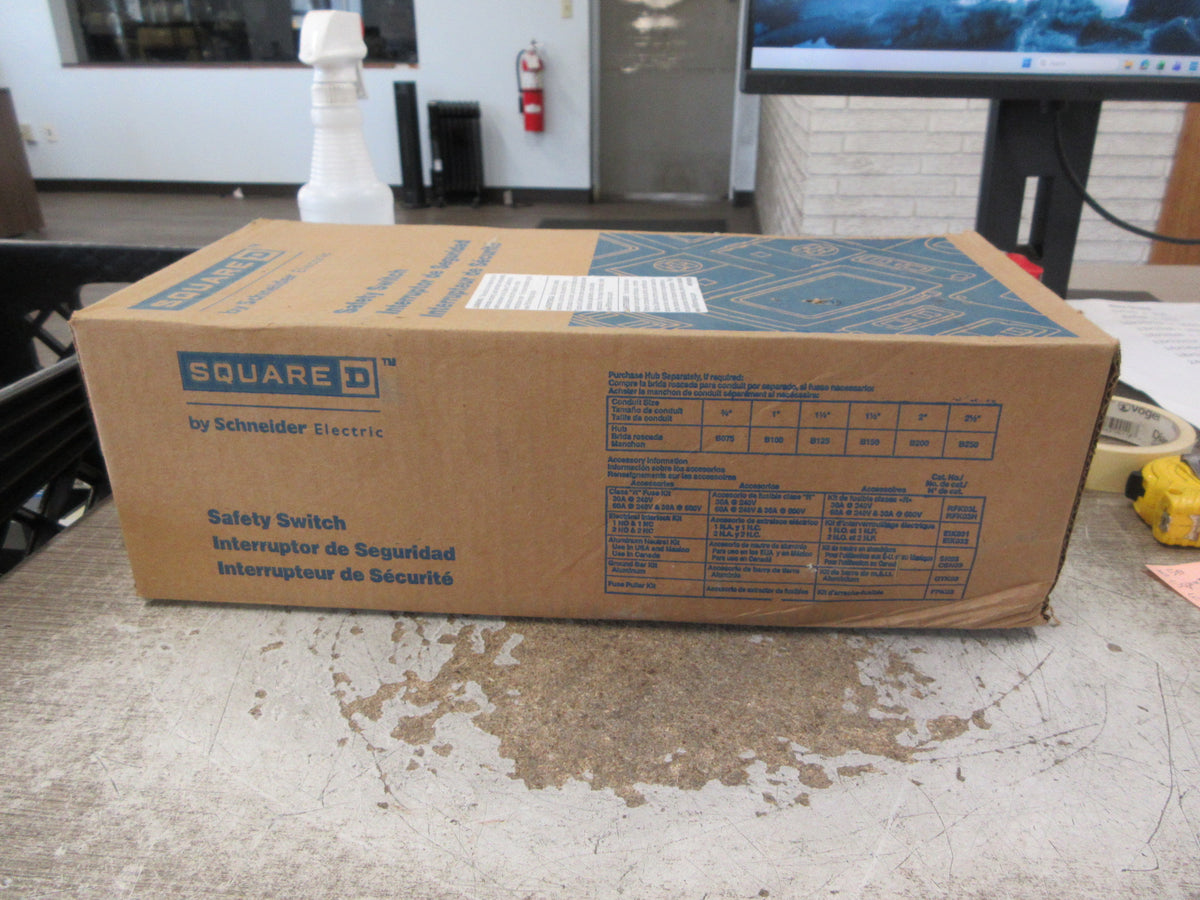 Square D Fusible Safety Switch/Disconnect H221N Ser. F05 30A 240V New Surplus