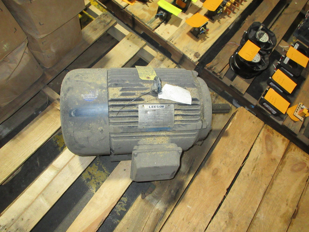 Leeson Motor N256T34FB1 20HP 208-230/460V 3460RPM 46-45/22.5A FR: 256TS Used