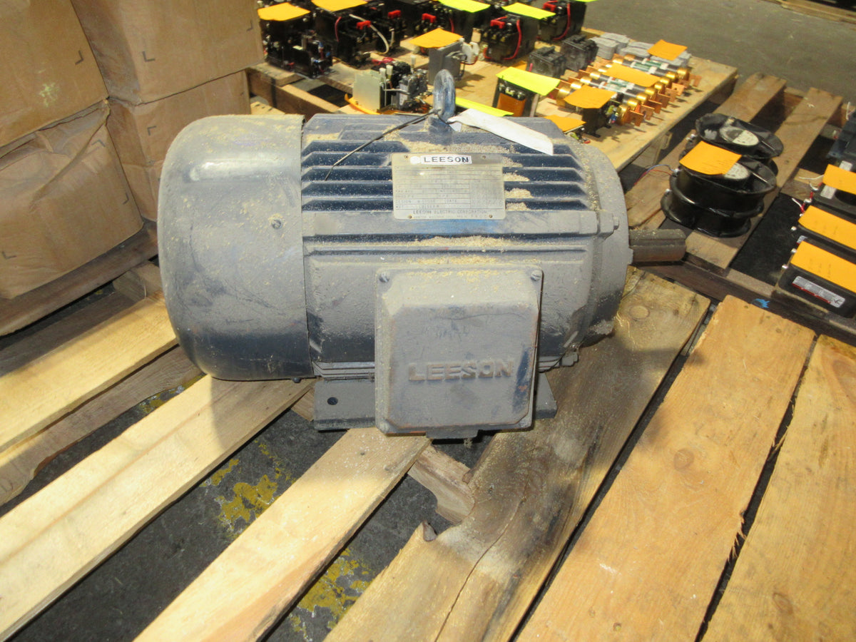 Leeson Motor N256T34FB1 20HP 208-230/460V 3460RPM 46-45/22.5A FR: 256TS Used