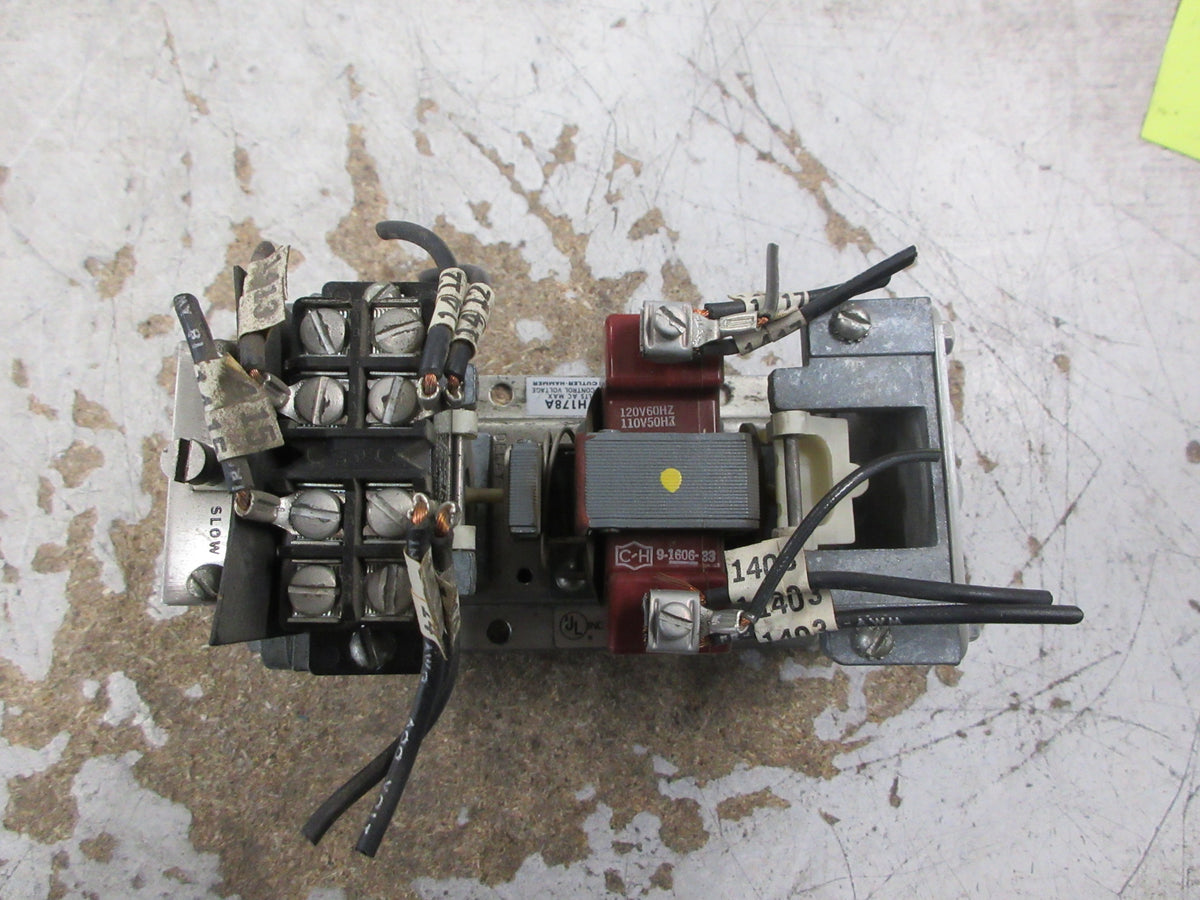 Cutler-Hammer Pneumatic Timing Relay 10337H178A 120V Coil 600V Used