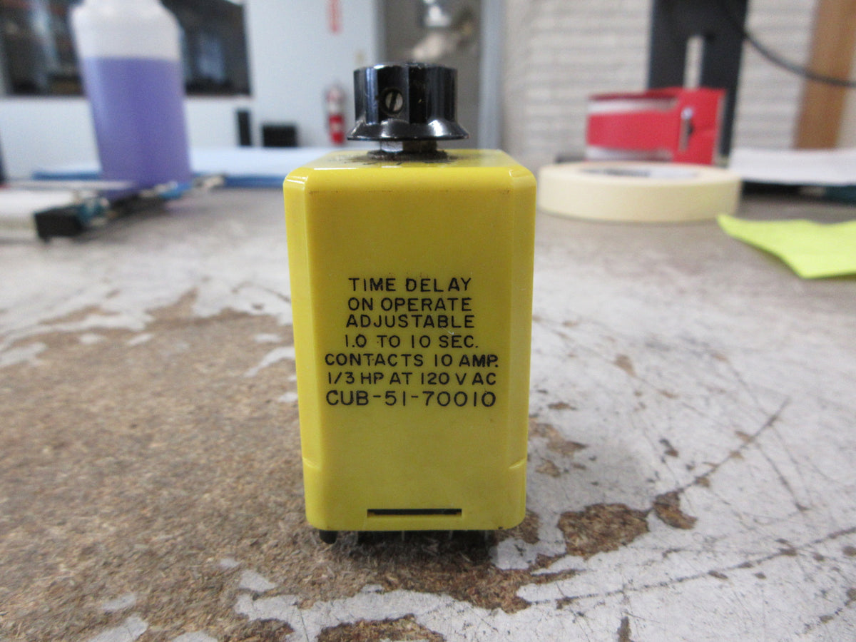 Potter & Brumfild Time Delay Relay CUB-51-70010 Range: 1.0-10sec Used