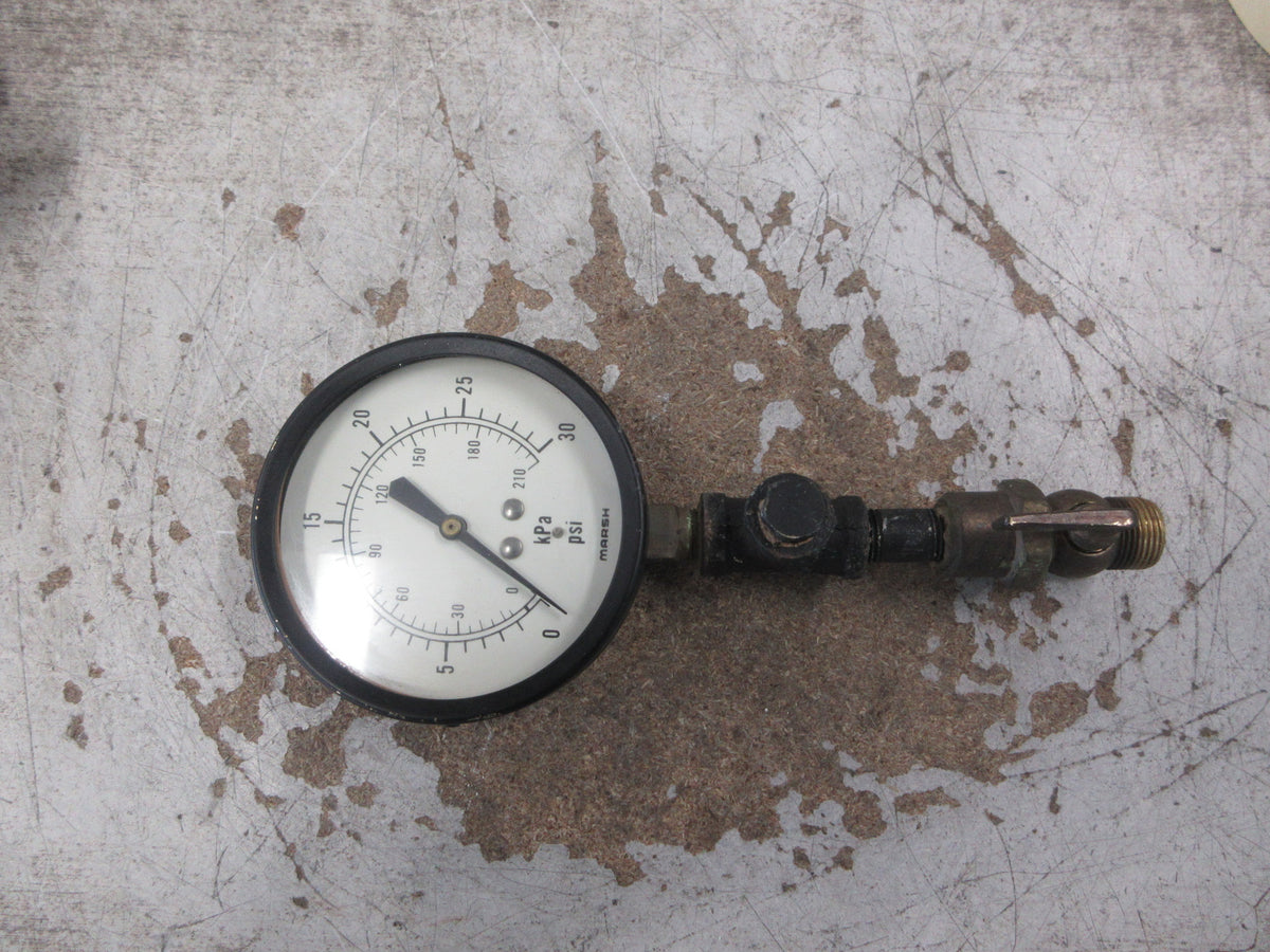 Marsh Pressure Gauge 34693-3 Iss. D Range: 0-30 PSI Used